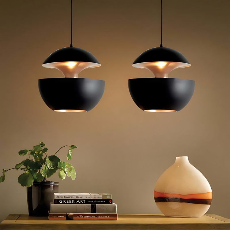 LED Pendant Light Black and White Stylish Design for Home and Office