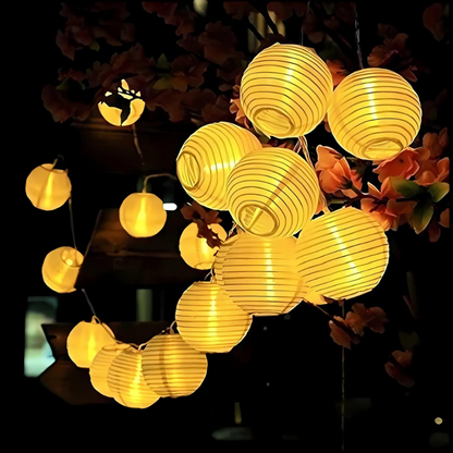 Solar Lantern String Lights for Outdoor Ambiance and Decor Lighting