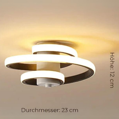 Modern Spiral LED Ceiling Light for Living Room and Office Spaces