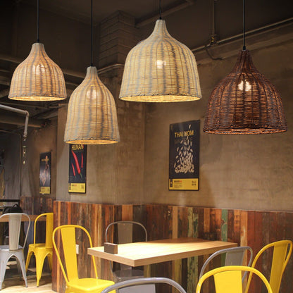 Rattan Pendant Light for Cozy Kitchen Decor - Bamboo & Rattan Design