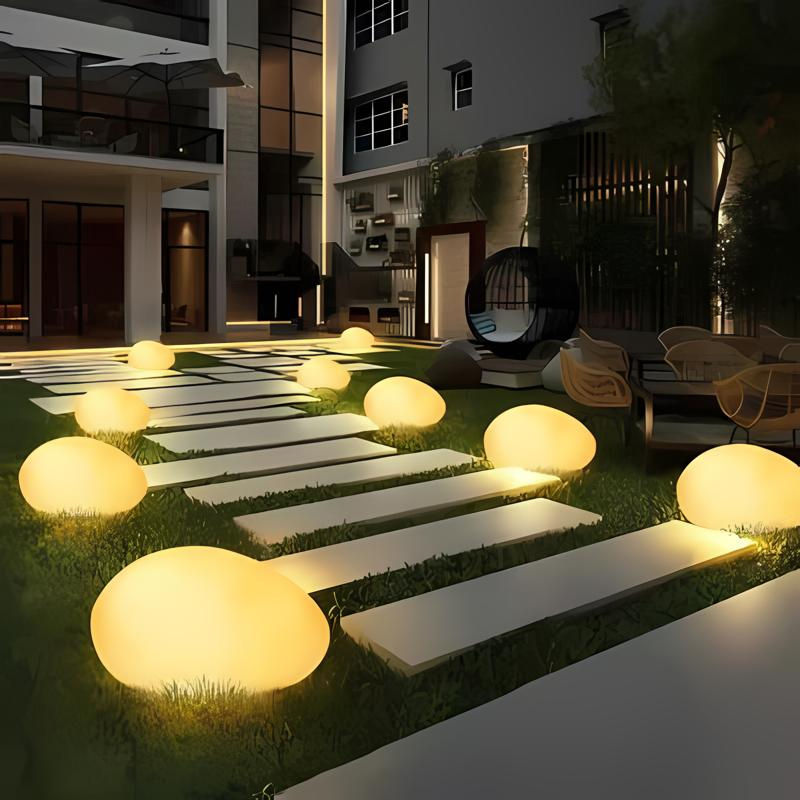 Weatherproof Remote-Controlled Outdoor Lamp for Home and Garden Use