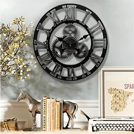 Vintage Wooden Wall Clock for Home and Office Decor - Stylish Design