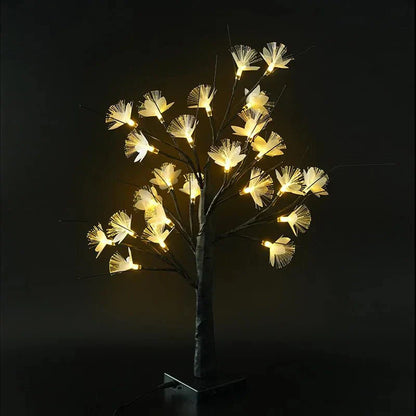 Bonsai Lamp with Roses for Home Decor and Office Ambiance Lighting