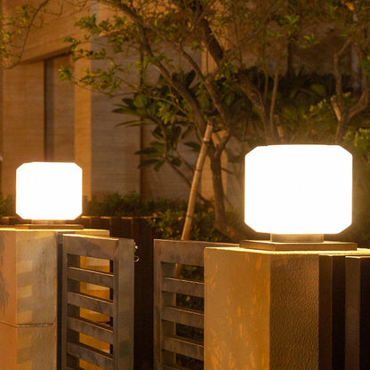 Solar-Powered Acrylic Garden Lamp - Elegant Outdoor Lighting Solution