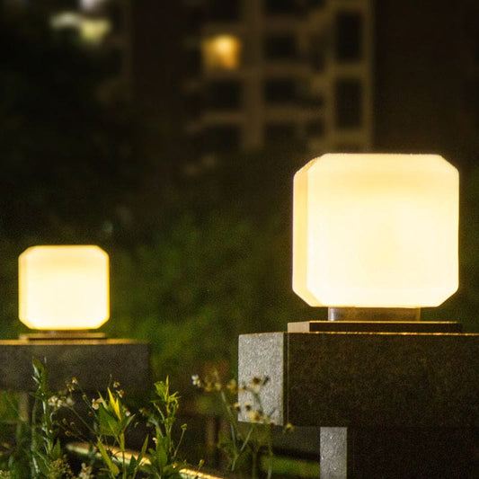 Solar-Powered Acrylic Garden Lamp - Elegant Outdoor Lighting Solution