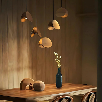 Wood Pendant Light | Elegant Warm Lighting for Home and Office Decor