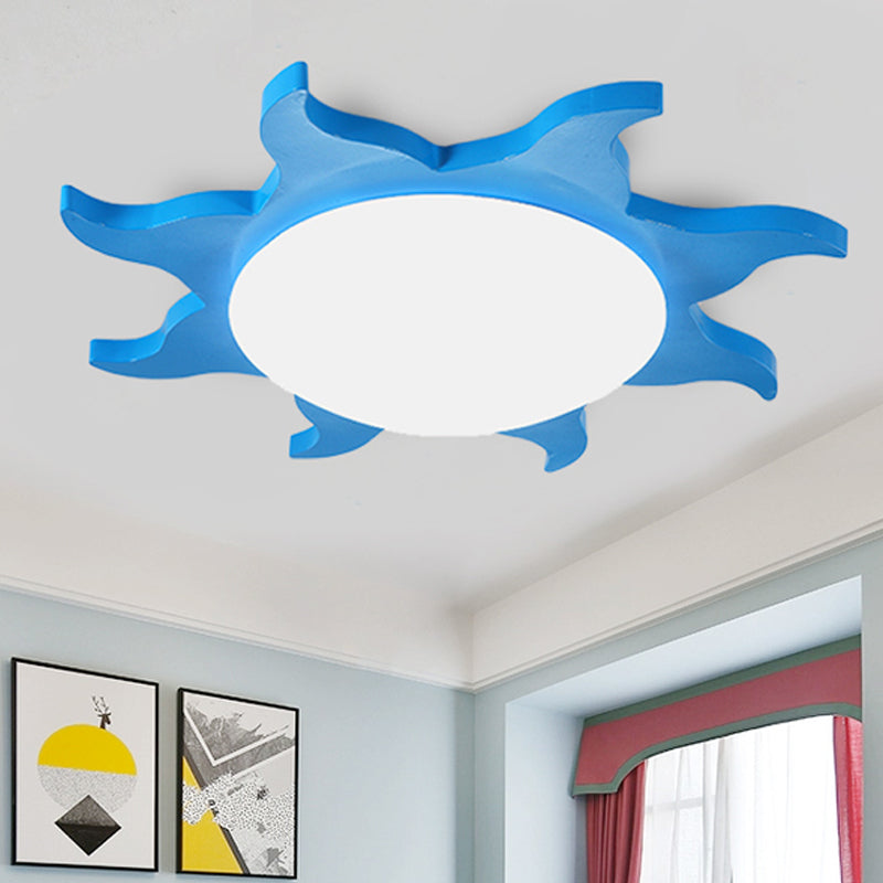 Wooden Acrylic Ceiling Light for Kids Rooms - Stylish & Safe Illumination