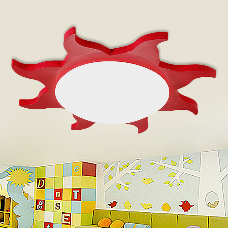 Wooden Acrylic Ceiling Light for Kids Rooms - Stylish & Safe Illumination