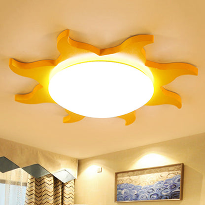 Wooden Acrylic Ceiling Light for Kids Rooms - Stylish & Safe Illumination