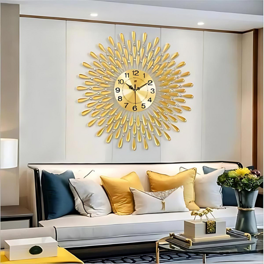 Sparkling Wall Clock for Home Decor - Luxurious Design for Office Style