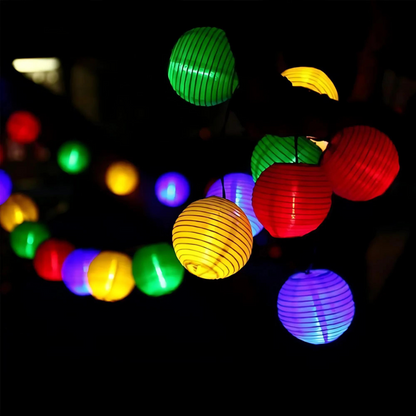 Solar Lantern String Lights for Outdoor Ambiance and Decor Lighting