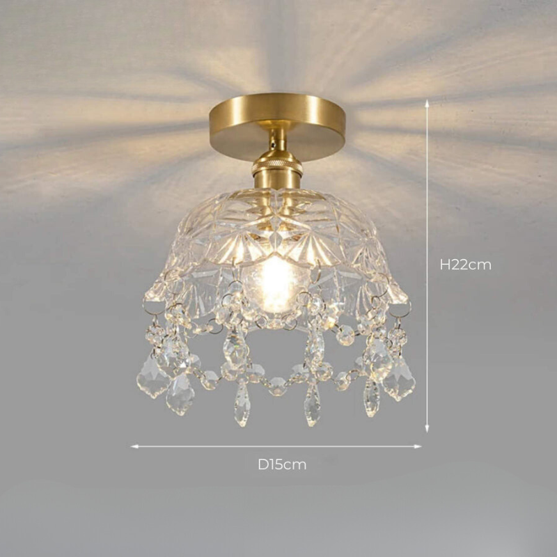 Modern Glass Crystal Ceiling Light for Elegant Home and Office Spaces