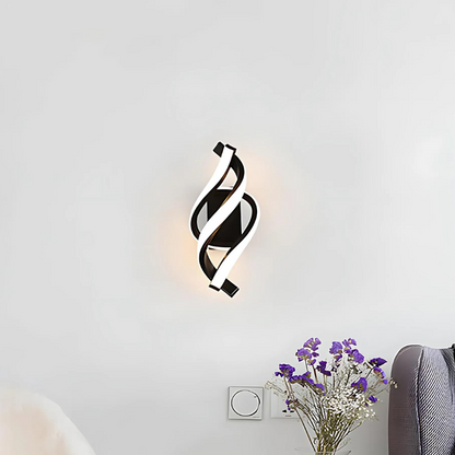 LED Wall Lamp – Modern Spiral Design Fixture for Home Office Lighting Decor