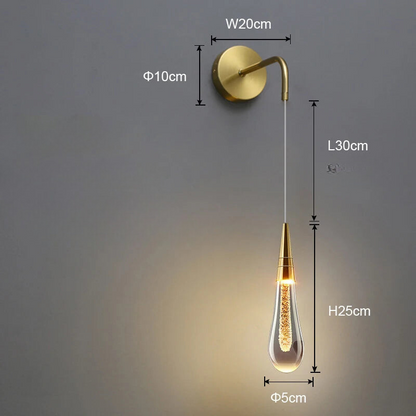 Elegant Glass Drop-Shaped Pendant Light for Home and Office Decor