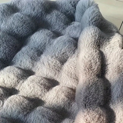 Round Faux Fur Rug – Soft Plush Area Rug for Cozy Home Office Decor