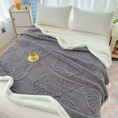 Ultra-Soft Reversible Butterfly Blanket for Cozy Home Decor