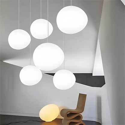 Elegant Glass Pebble Pendant Light for Home and Office Decor