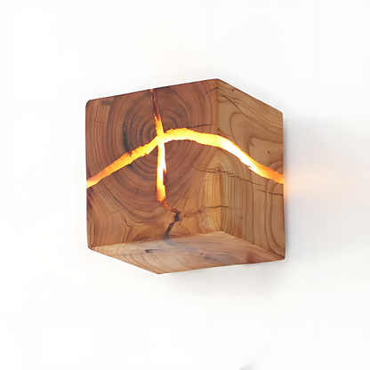 Solid Wood Wall Light for Home Decor – Handmade Rustic Lighting Fixture