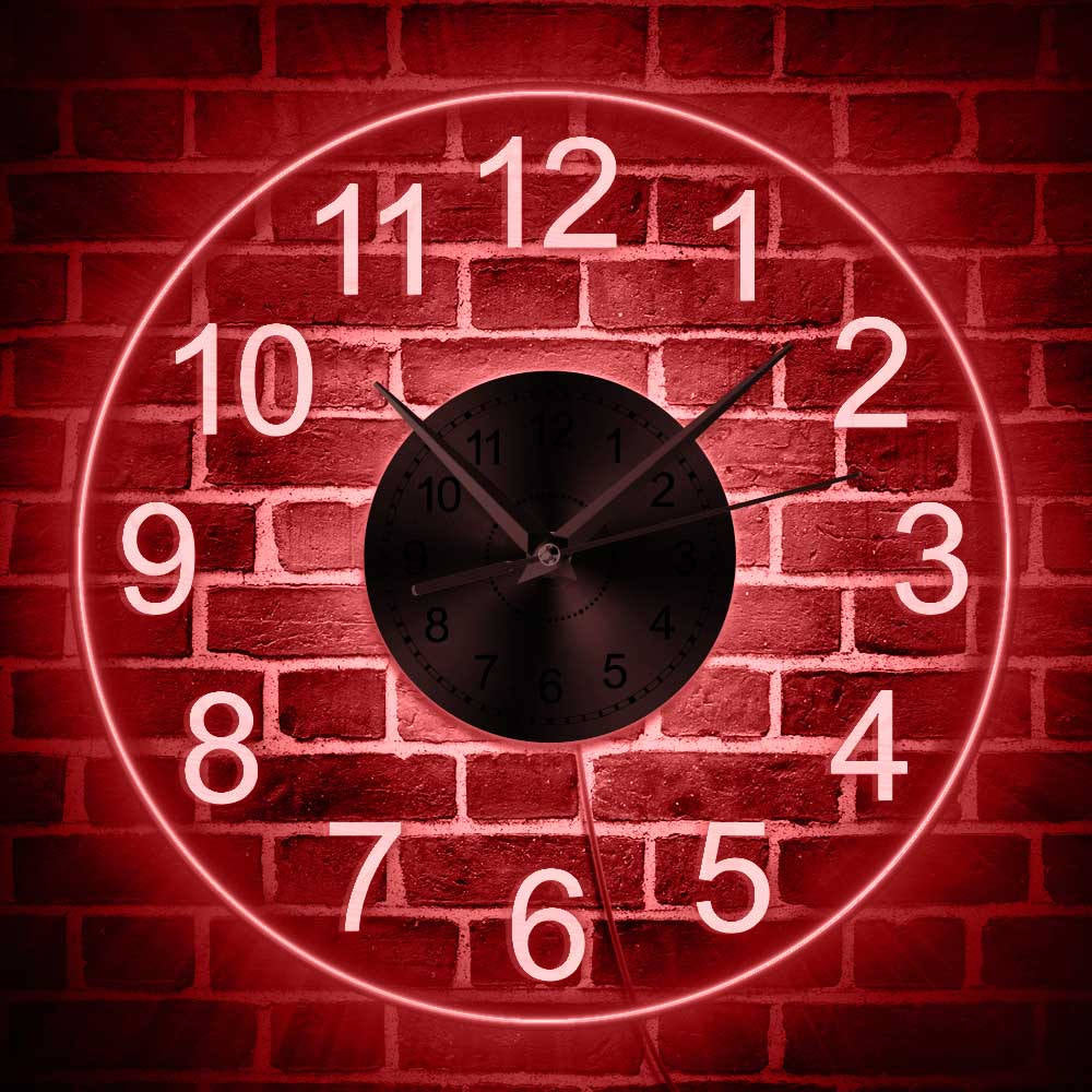 LED Acrylic Wall Clock with Illuminated Design for Home and Office Decor