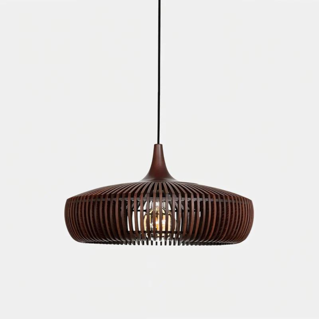 Walnut Wood Pendant Light for Modern Home and Office Decor