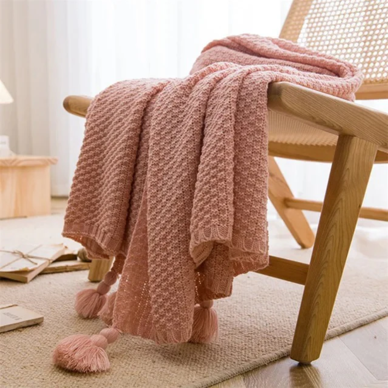 Waffle Knit Blanket for Cozy Home Decor and Comfort Living