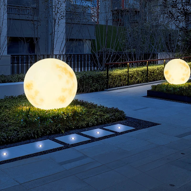 Moon-Shaped LED Garden Light for Outdoor Decor and Pathway Illumination