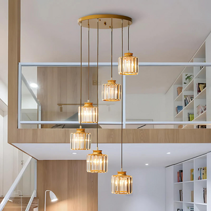 Minimalist Crystal Pendant Light for Modern Home and Office Decor