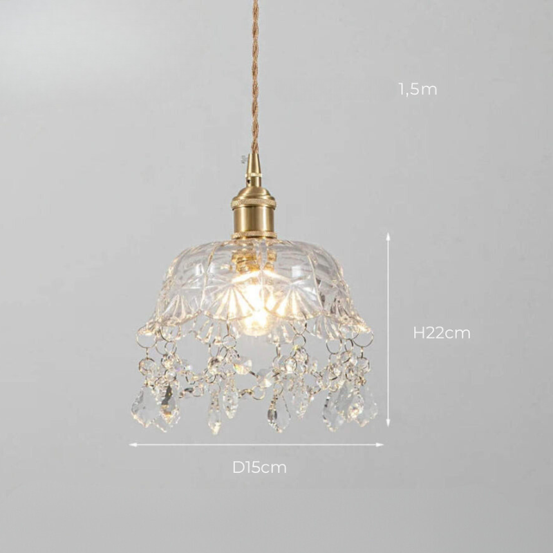 Modern Glass Crystal Ceiling Light for Elegant Home and Office Spaces