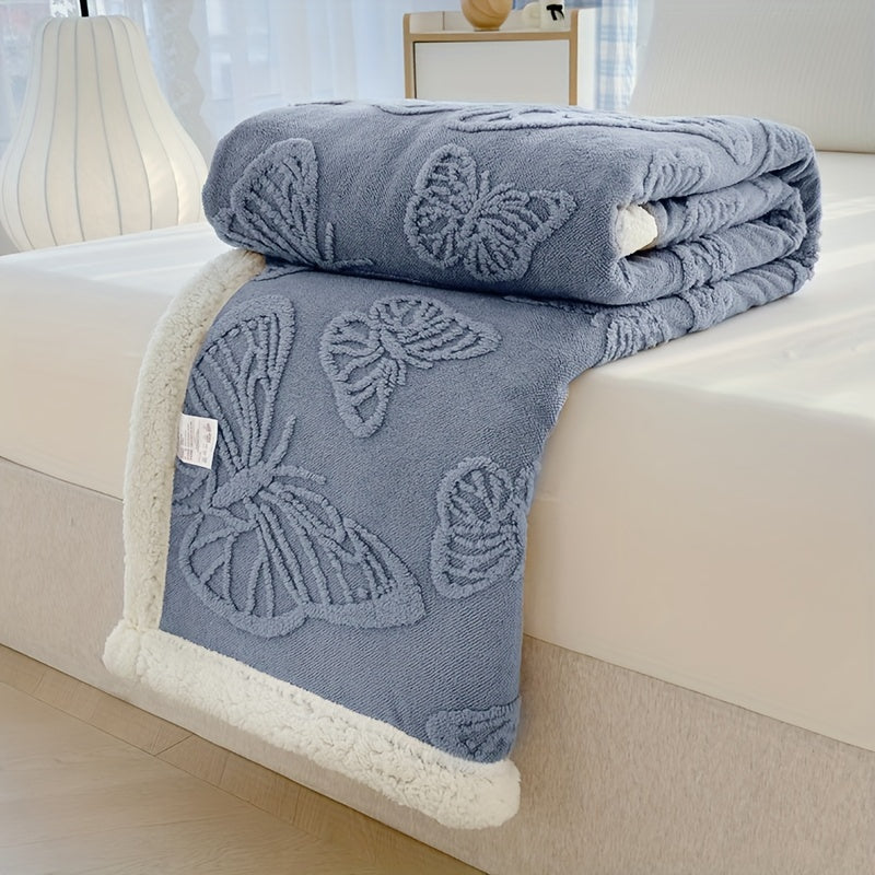 Ultra-Soft Reversible Butterfly Blanket for Cozy Home Decor