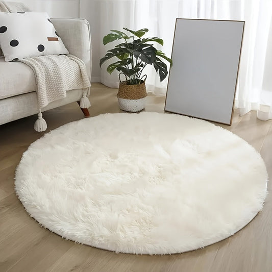 Super Soft Plush Round Rug for Cozy Home Decor and Comfort