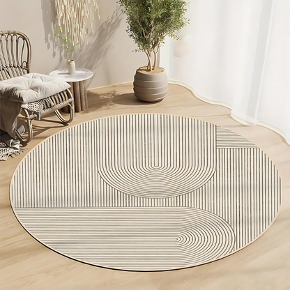 Round Anti-Slip Area Rug 8mm Thick for Home and Office Comfort