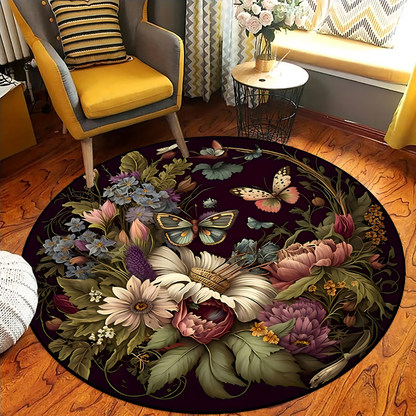 Round Area Rug - Elegant Stylish Design for Home and Office Decor