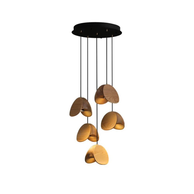 Wood Pendant Light | Elegant Warm Lighting for Home and Office Decor