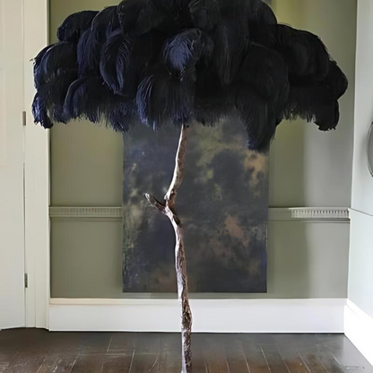 Ostrich Feather Floor Lamp for Elegant Home Decor and Stylish Lighting