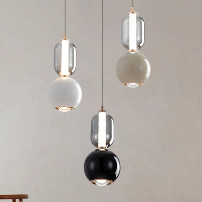 Elegant Glass and Iron Pendant Light for Stylish Home and Office Decor