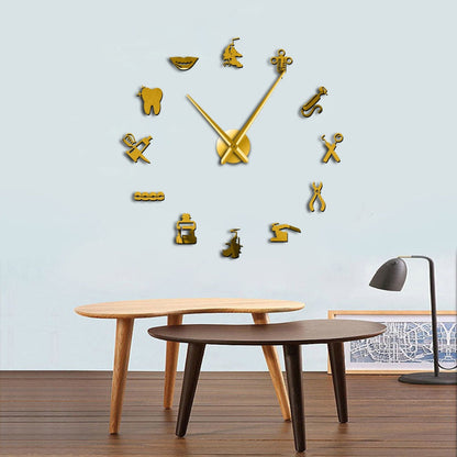 Dental Design Large Wall Clock for Home or Office Decor