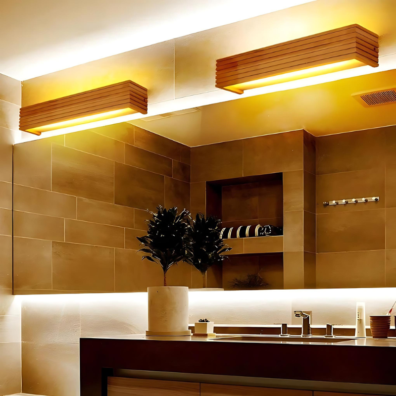 Waterproof LED Wall Light for Bathroom, Modern Rectangular Design