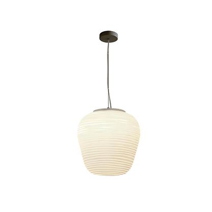 Ribbed Glass Modern Pendant Light for Home and Office Decor