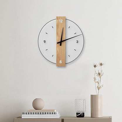 Wood Wall Clock - Elegant Design for Home and Office Decor, Modern Style