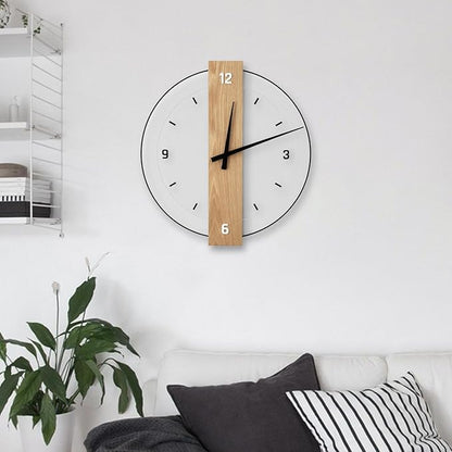 Wood Wall Clock - Elegant Design for Home and Office Decor, Modern Style