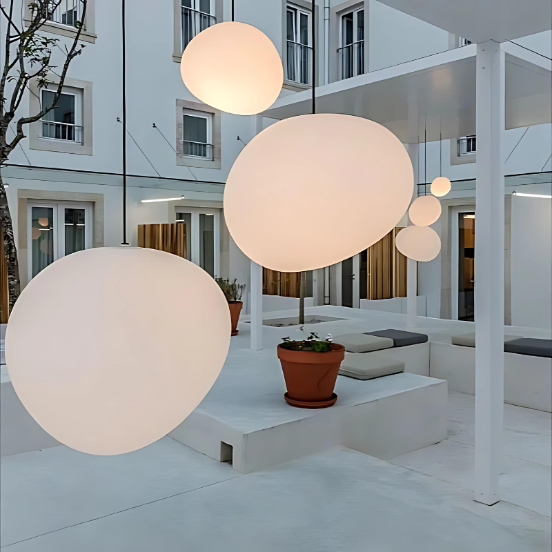 Elegant Glass Pebble Pendant Light for Home and Office Decor