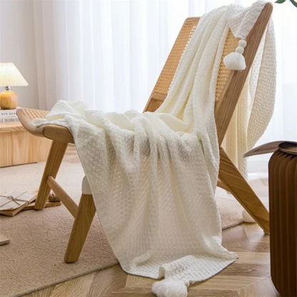 Waffle Knit Blanket for Cozy Home Decor and Comfort Living