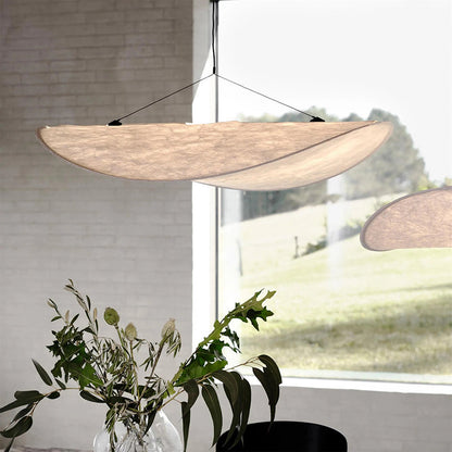 Modern LED Pendant Light - Metal & Synthetic Silk for Home & Office Decor