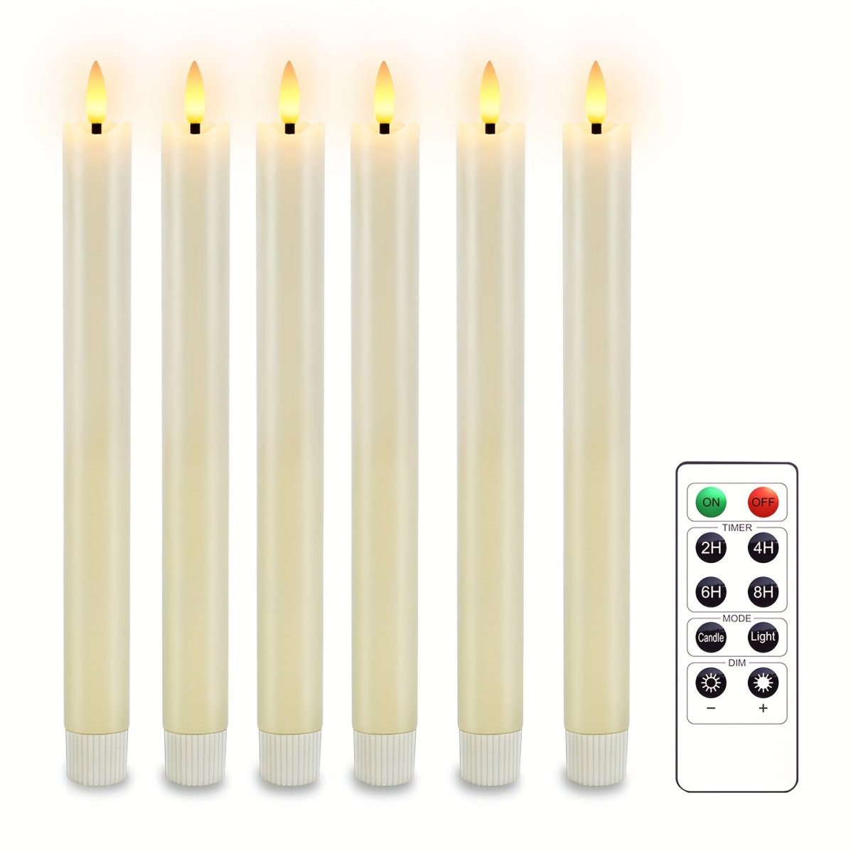 Flameless LED Cone Candles Set of 6 - Safe, Stylish Decor for Home & Events