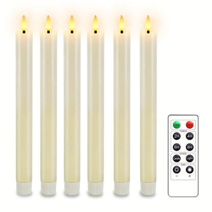 Flameless LED Cone Candles Set of 6 - Safe, Stylish Decor for Home & Events