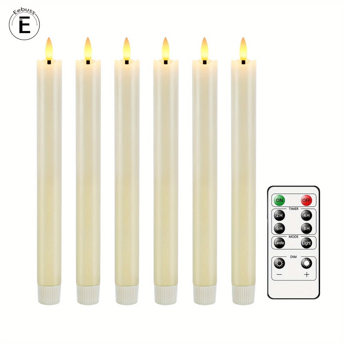 Flameless LED Cone Candles Set of 6 - Safe, Stylish Decor for Home & Events