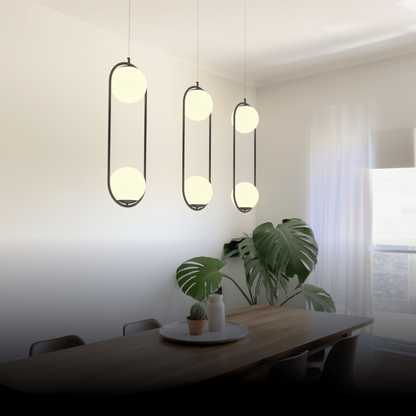 Elegant LED Pendant Light with Warm White Glow and Gold Finish for Home