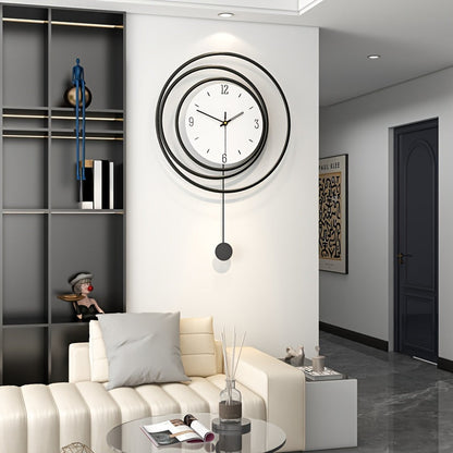 Minimalist Metal Wall Clock for Home and Office Decor - Contemporary Design