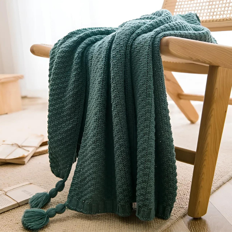 Waffle Knit Blanket for Cozy Home Decor and Comfort Living