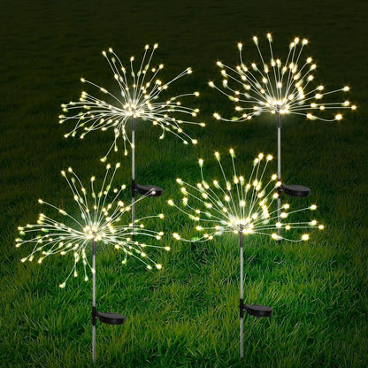 Solar Garden Light Firework Style for Outdoor Decor and Ambiance